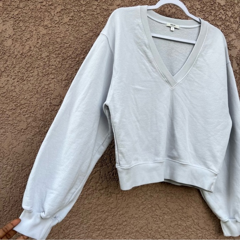 AGOLDE Oversized Sweater Womens S Long Sleeve V-necks - Picture 4 of 11